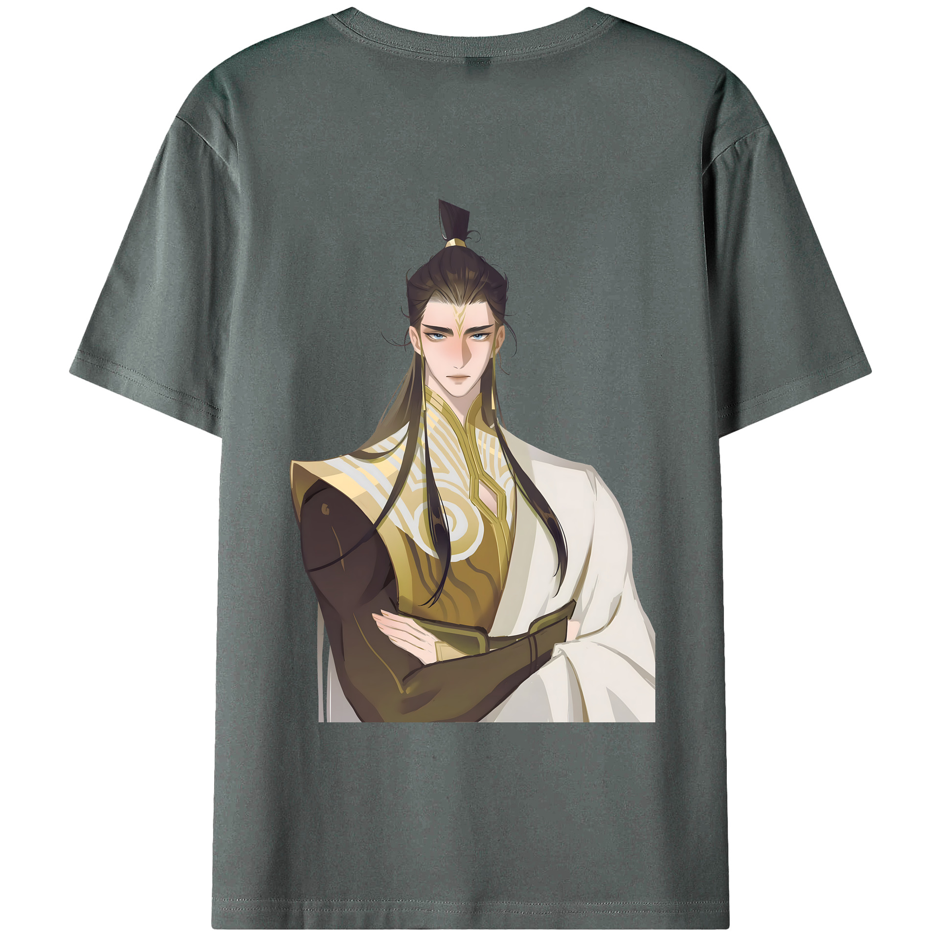 （画像用） Ne Zha 2 ナタ 魔童の大暴れ 綿100％ メンズ半袖Tシャツ（バックプリント） 通気性